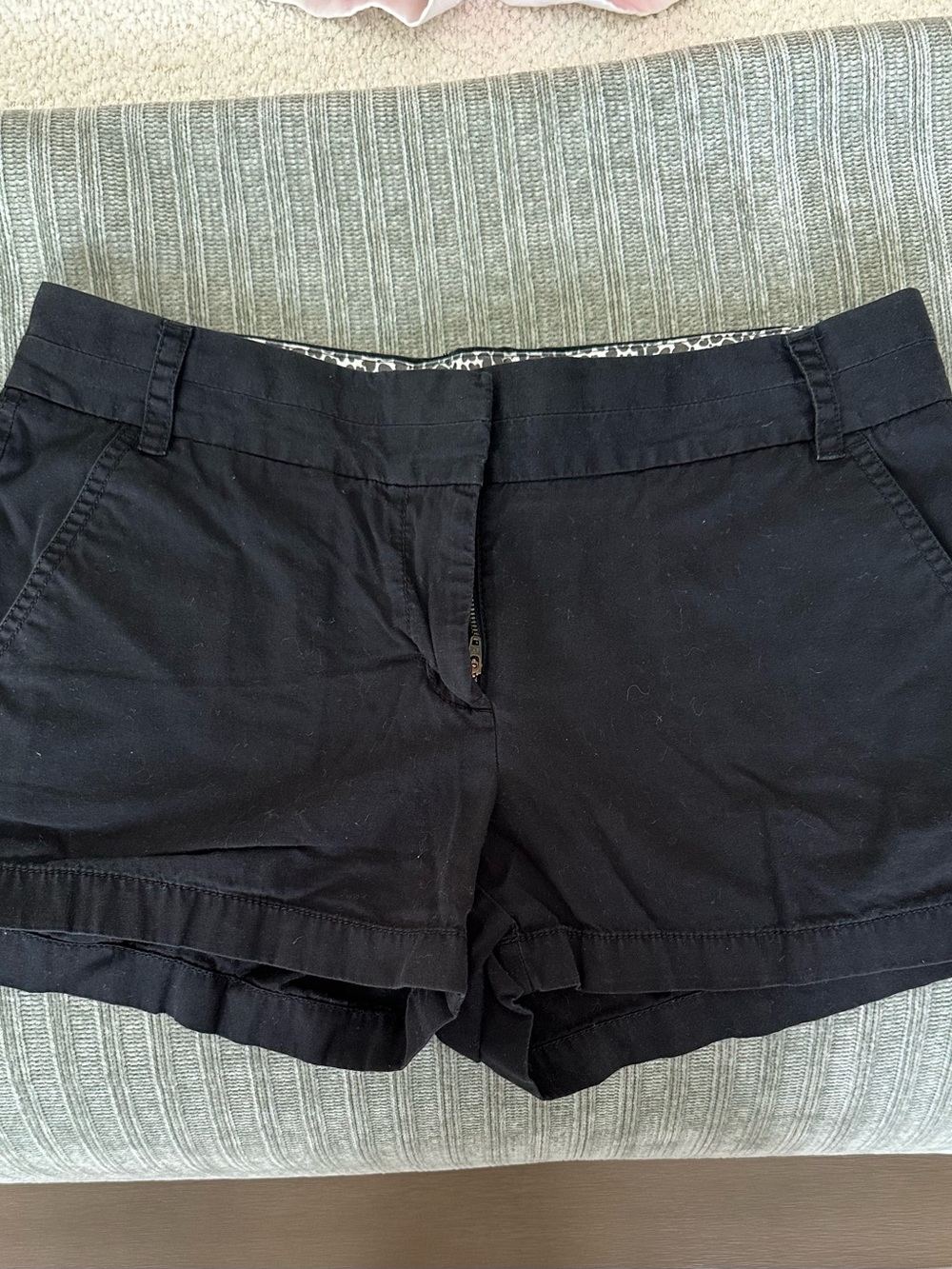 J. Crew Black Women's Tailored Cotton-Blend Shorts 3" inseam